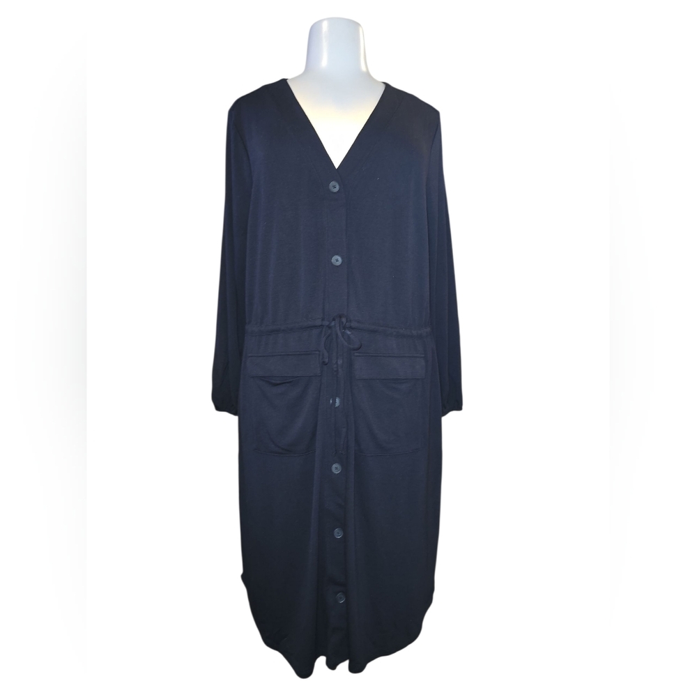 NWOT Waist - Defined Ponte - Knit Utlity Dress - Picture 2 of 6